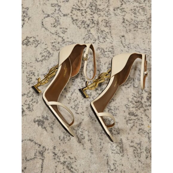 Saint Laurent Opyum YSL Logo Heels In Size 39.5 - Picture 3 of 10